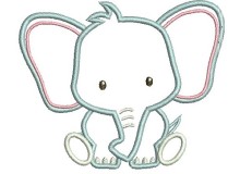 Stickdatei - Dschungeltiere Appli Elefant